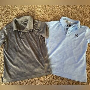Boys UA and Hurley polo, size 7